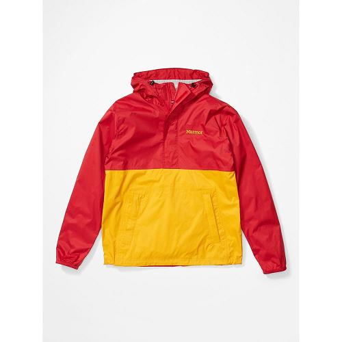 Marmot Rain Jacket Red Yellow NZ - PreCip Eco Jackets Mens NZ826519